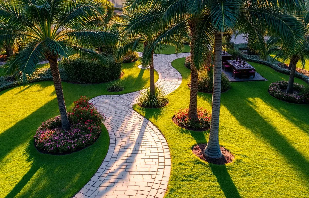 Themed parks and landscaped walkways